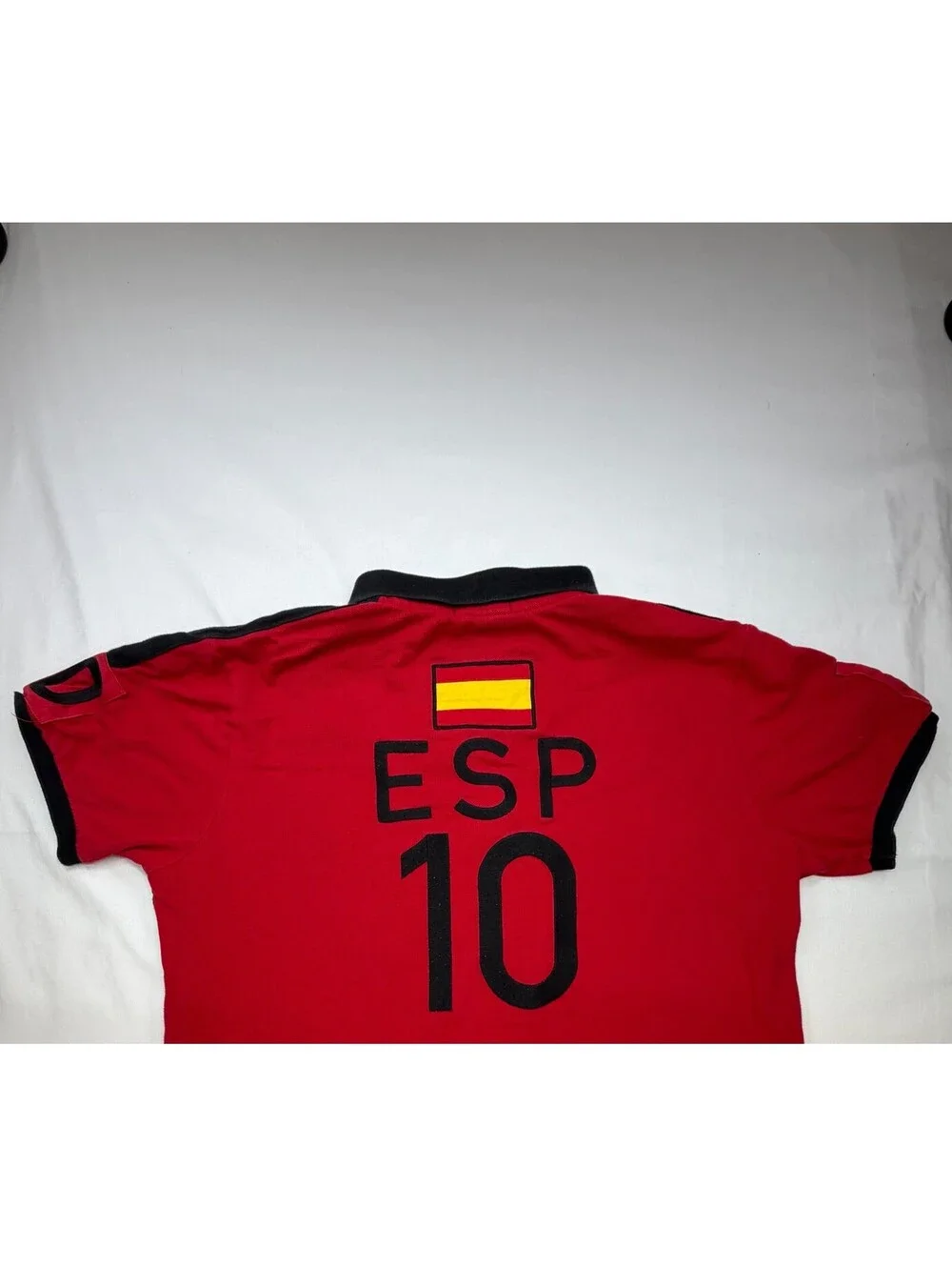 Ralph Lauren Men's Polo Shirt ESP #10 Spain Embroidered Custom Fit XL Red